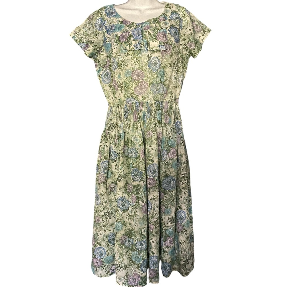 Authentic vintage 1960s Leslie Faye Madmen housewife style dress